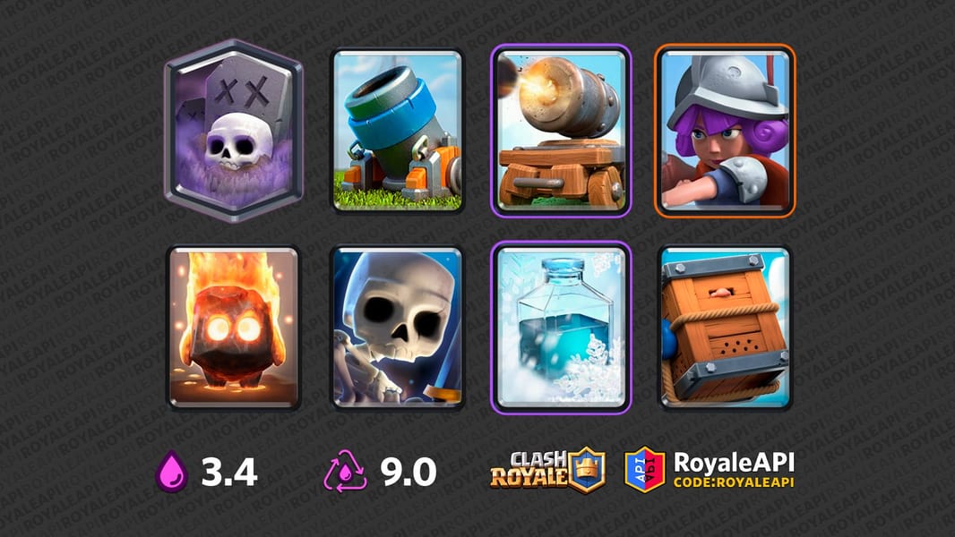 This Mortar Graveyard deck is trending! - Clash Royale Deck