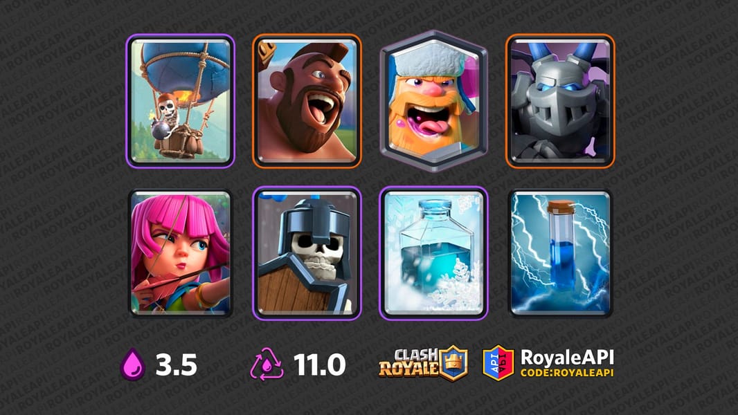 Mega Balloon Freeze, Powerful Clash Royale Deck