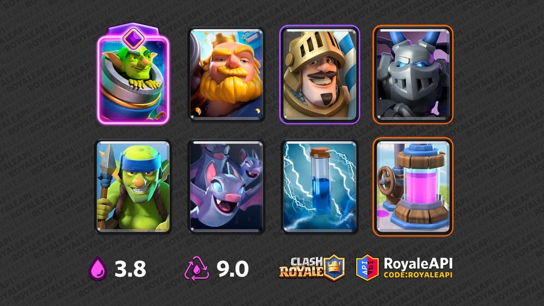 RG Prince Bats MegaM Bats, Elixir Collector, Mega Minion, Mortar