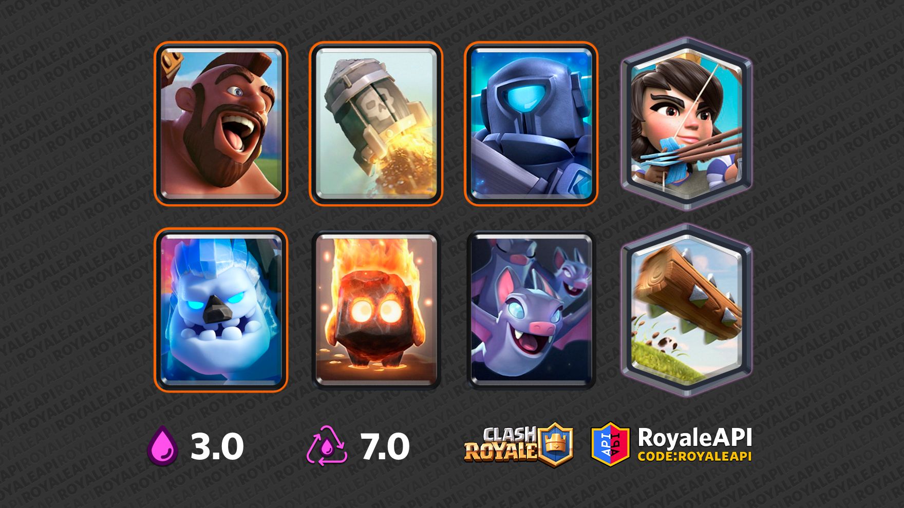 Hog Bats 3 0 Cycle Bats Fire Spirit Hog Rider Ice Golem Mini P E K K A Princess Rocket