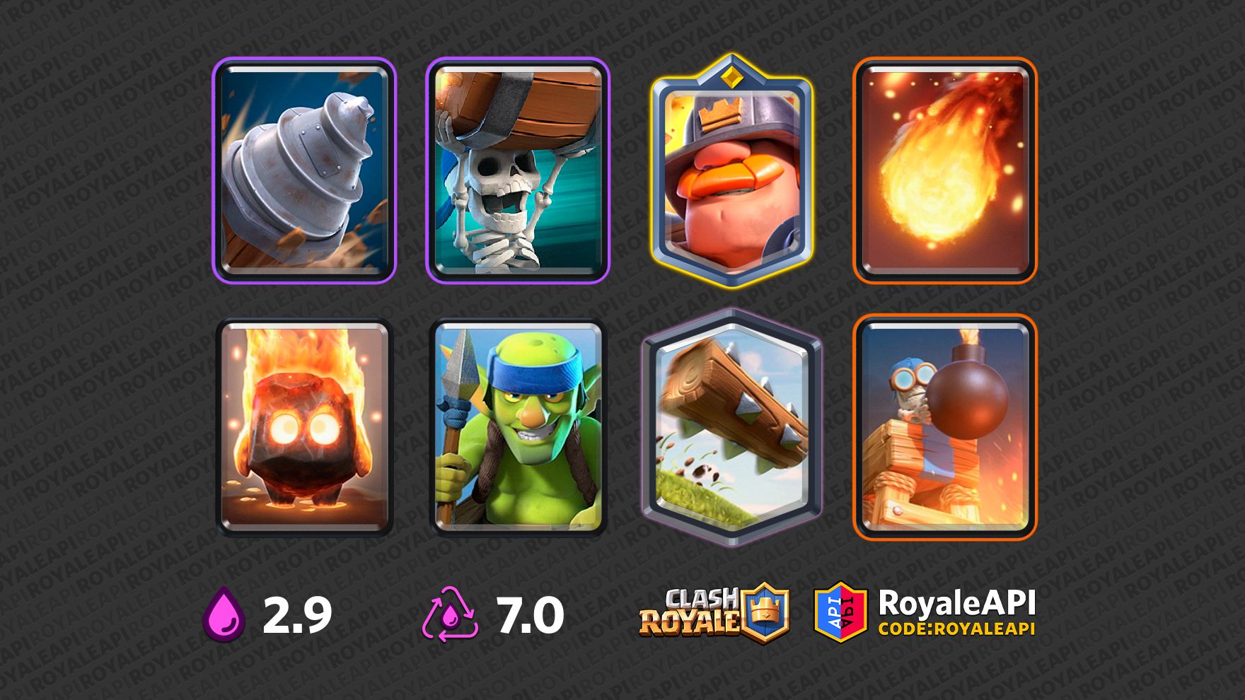 MM WB GobDrill 2.9 Cycle Bomb Tower, Fire Spirit, Fireball, Goblin Drill, Mighty Miner, Spear
