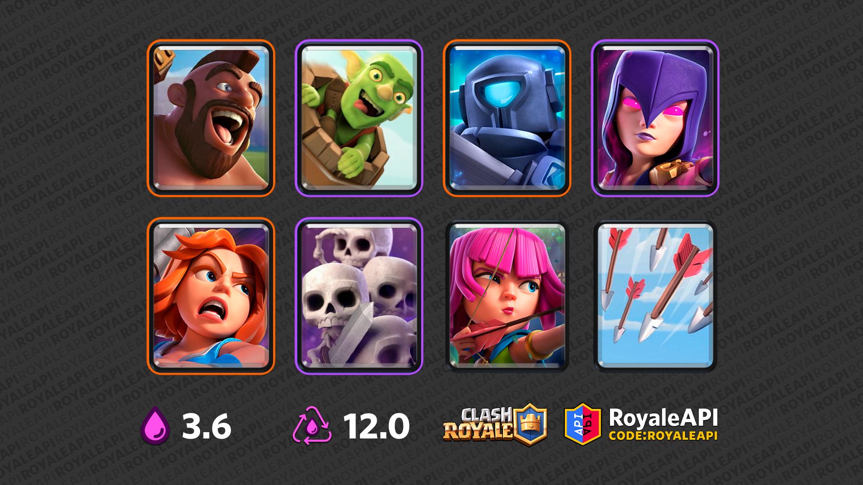 Hog Valk Witch Archers Arrows Goblin Barrel Hog Rider Mini P E K K A Skeleton Army